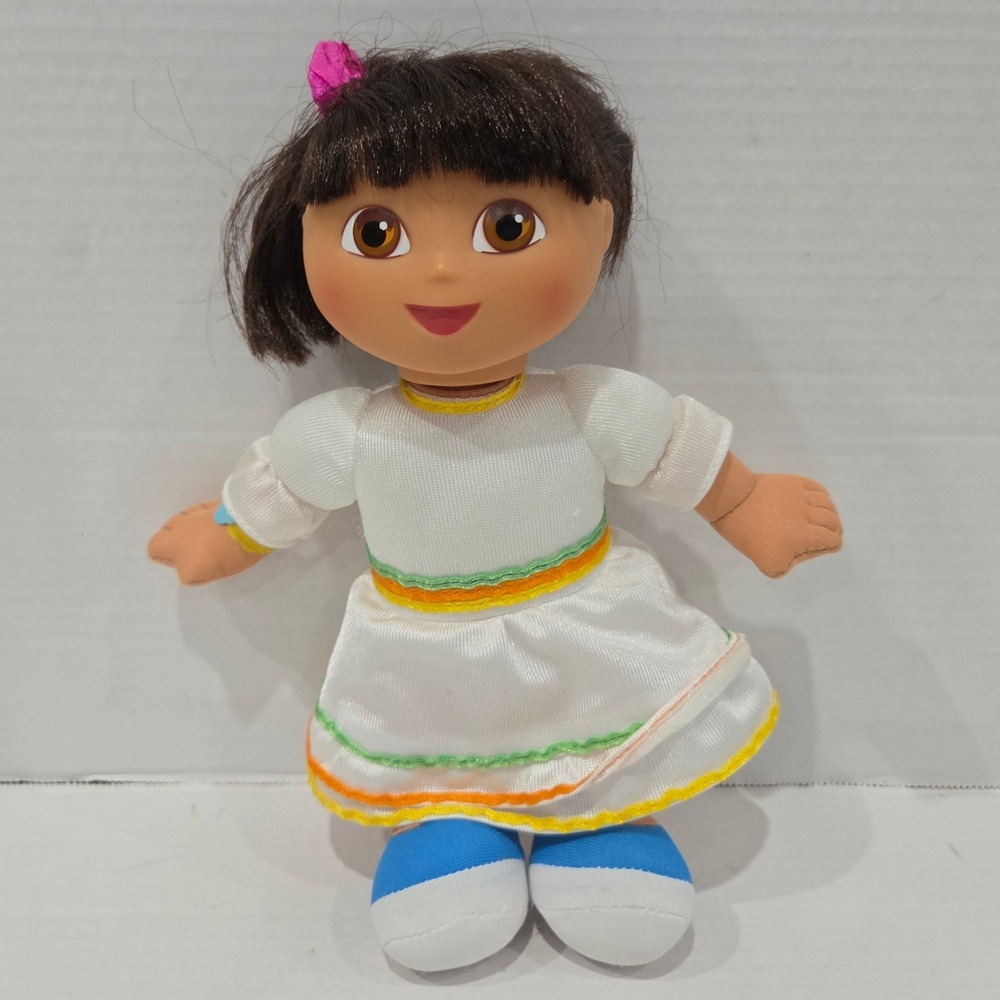 Fisher-Price Dora the Explorer Birthday Fiesta Plush Doll White Dress